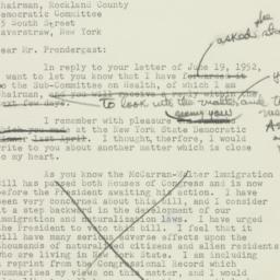 Letter: 1952 June 20
