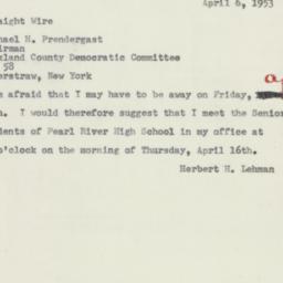 Letter: 1953 April 6