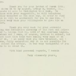 Letter: 1948 March 22