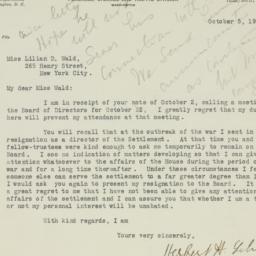 Letter: 1918 October 5