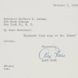 Letter: 1949 October 7