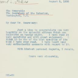 Letter: 1936 August 5