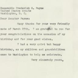 Letter: 1954 March 31