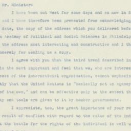 Letter: 1947 April 25