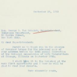 Letter: 1933 September 28