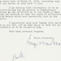 Letter: 1951 March 29