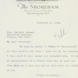 Letter: 1934 November 6
