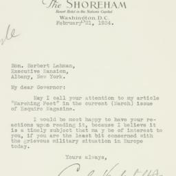Letter: 1934 February 21