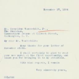 Letter: 1934 November 17