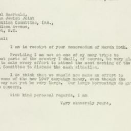 Letter: 1947 March 27