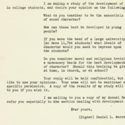 Letter: 1927 January 19