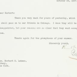 Letter: 1937 October 29
