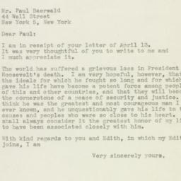 Letter: 1945 April 16