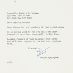 Letter: 1960 November 26