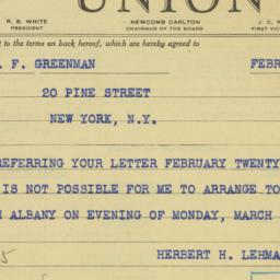 Letter: 1939 February 25