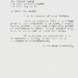 Memorandum: 1950 May 2