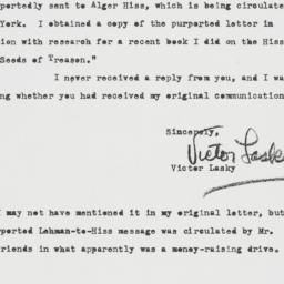 Memorandum: 1950 April 26