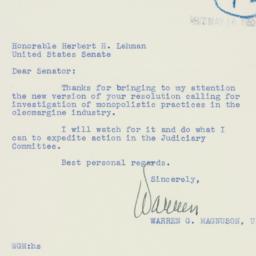 Letter: 1950 May 8