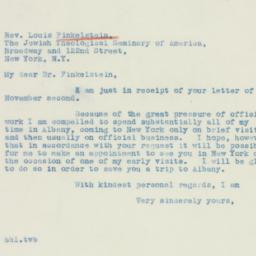 Letter: 1939 November 6