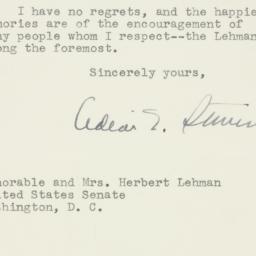 Letter: 1952 November 13