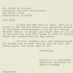 Letter: 1952 October 19