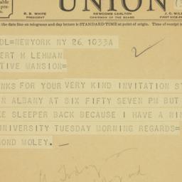 Telegram: 1935 September 26