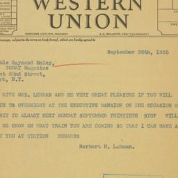 Telegram: 1935 September 25