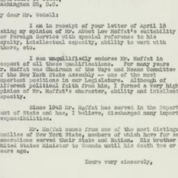 Letter: 1947 April 16