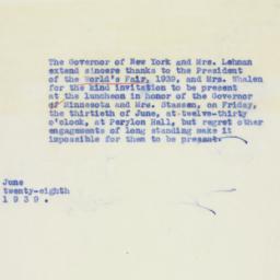 Letter: 1939 June 28