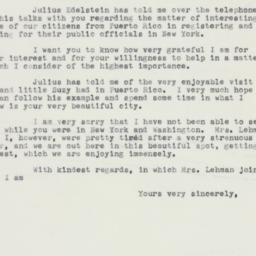 Letter: 1960 February 14