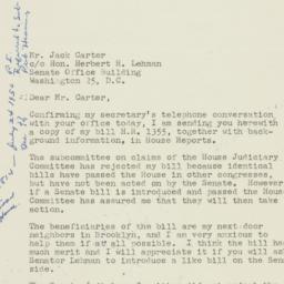 Letter: 1954 April 29