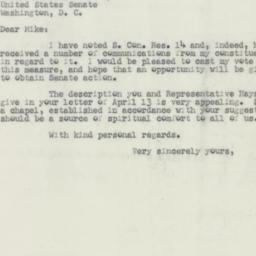 Letter: 1953 April 20