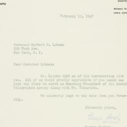 Letter: 1947 February 13