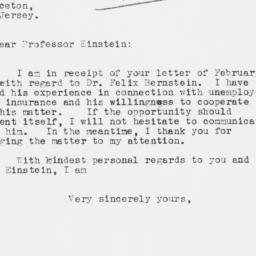 Letter: 1934 February 12