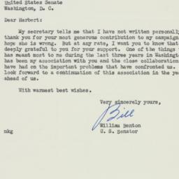 Letter: 1952 October 27