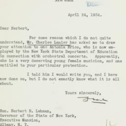 Letter: 1934 April 24