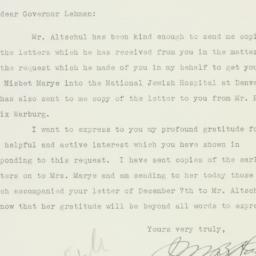 Letter: 1937 December 9