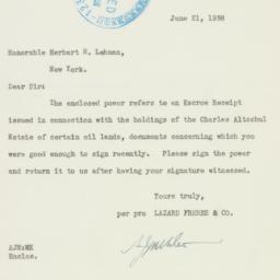 Letter: 1938 June 21