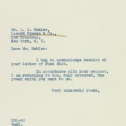 Letter: 1938 June 23