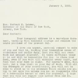 Letter: 1933 January 3