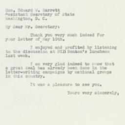 Letter: 1950 May 16