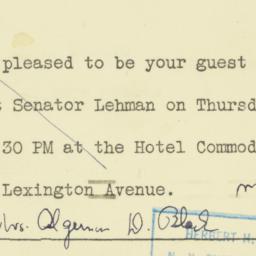 Invitation: 1950 September 26