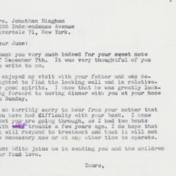Letter: 1962 December 10