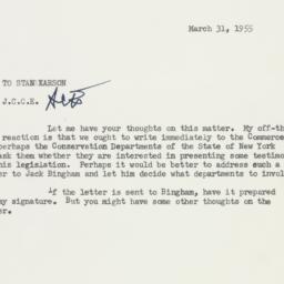 Memorandum: 1955 March 31