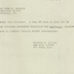 Telegram: 1947 June 10