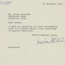 Letter: 1945 November 10