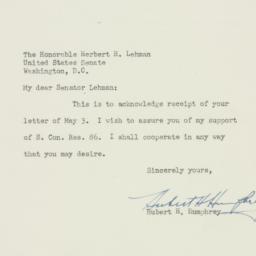Letter: 1950 May 8