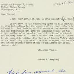 Letter: 1952 June 19