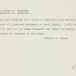 Letter: 1948 June 15