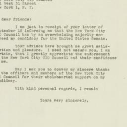 Letter: 1949 September 21